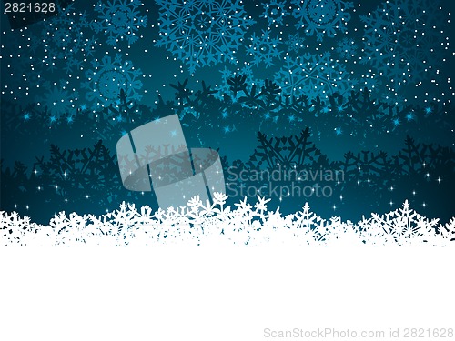 Image of Winter background with many snowflakes. EPS 8