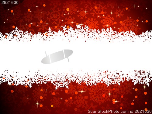 Image of Christmas background with snowflakes. EPS 8