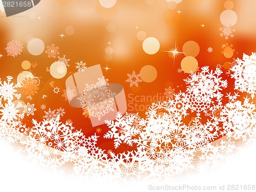 Image of Snowflake golden Christmas ornament. EPS 8