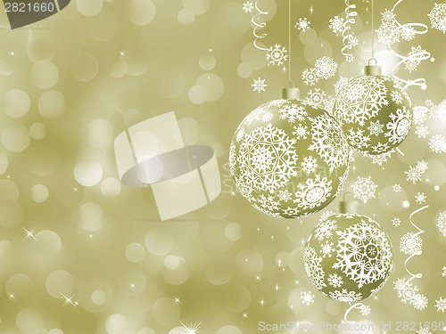 Image of Elegant Christmas card with balls. EPS 8