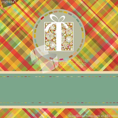 Image of Christmas tartan background. EPS 8