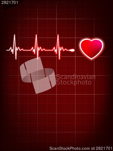 Image of Heart beating monitor. EPS 8