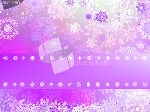 Image of Christmas background with white snowflakes. EPS 8