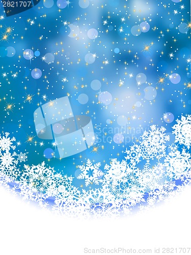 Image of Abstract blue vector winter with snowflakes. EPS 8