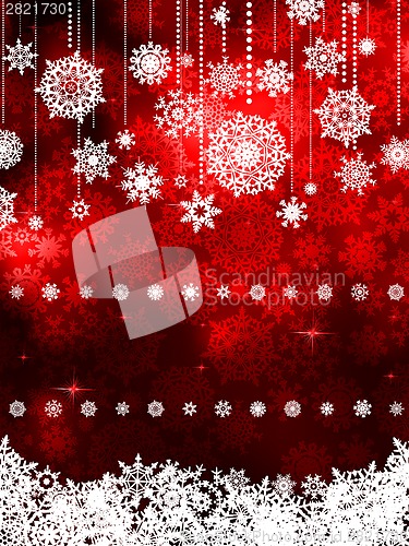 Image of Red shiny Christmas background. EPS 8