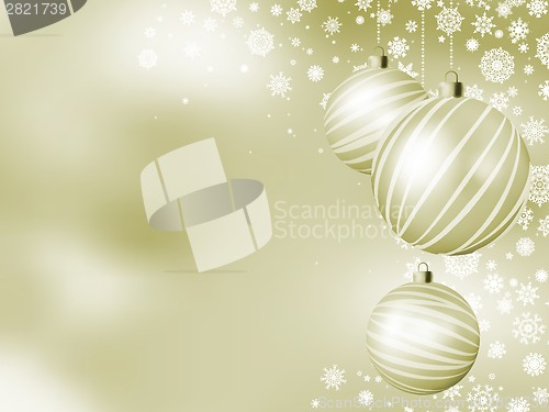 Image of Elegant Christmas card with balls. EPS 8