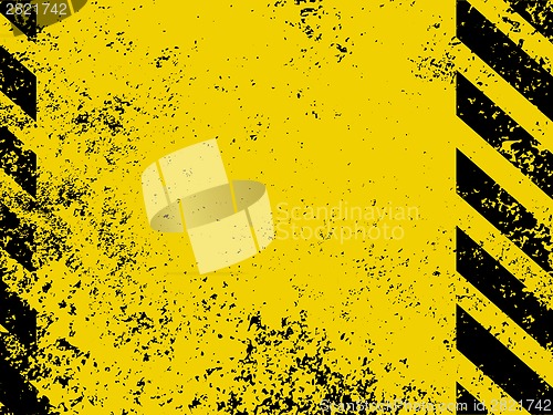 Image of A grungy and worn hazard stripes texture. EPS 8