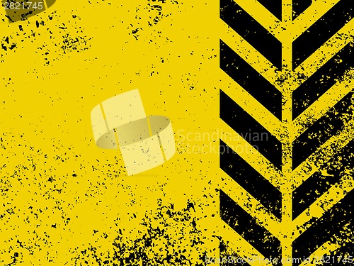 Image of A grungy and worn hazard stripes texture. EPS 8