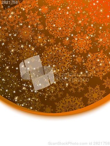 Image of Abstract orange vector winter background. EPS 8