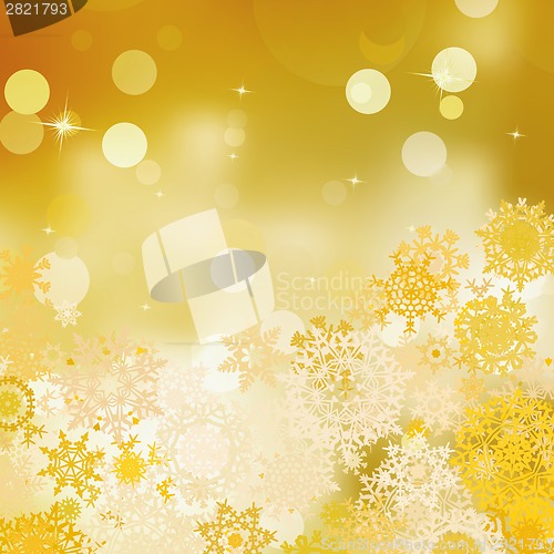 Image of Golden christmas background. EPS 8