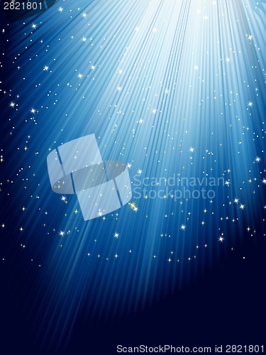 Image of Stars on blue striped background. EPS 8