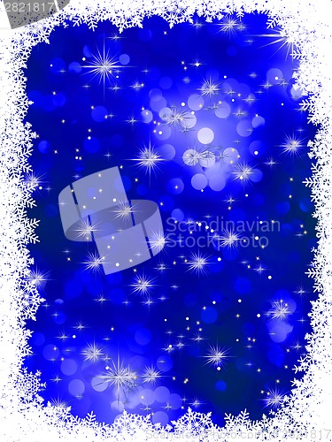 Image of Blue grunge christmas background. EPS 8