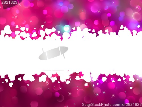 Image of Valentine background with hearts and sparks. EPS 8