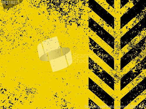 Image of A grungy and worn hazard stripes texture. EPS 8