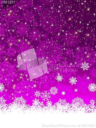 Image of Fiolet winter background with snowflakes. EPS 8