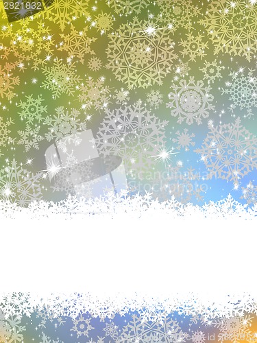 Image of Abstract blue vector winter with snowflakes. EPS 8