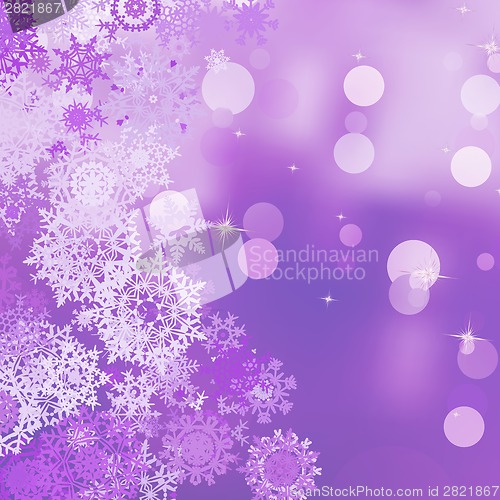 Image of Christmas background with snowflakes. EPS 8