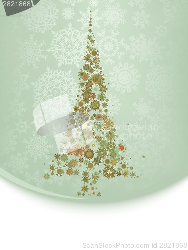 Image of Beautiful Christmas tree illustration. EPS 8