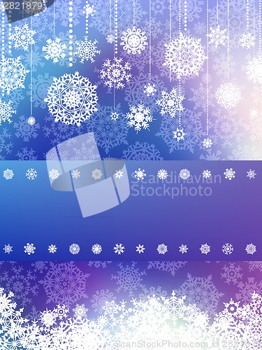 Image of Christmas blue with christmas snowflake. EPS 8