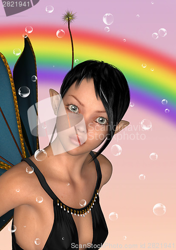Image of Fairy under Rainbow