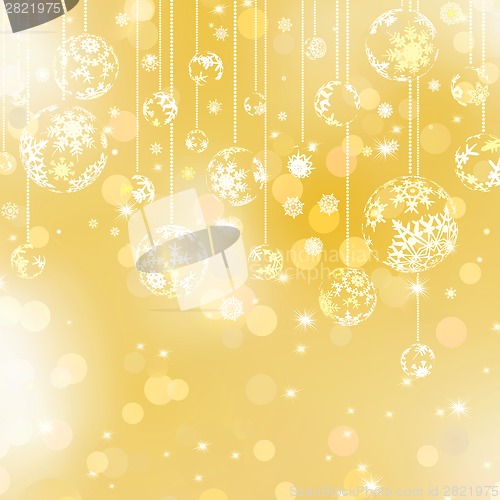 Image of Golden christmas background. EPS 8