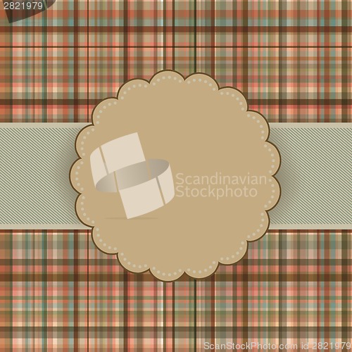 Image of Wallace tartan vintage card background. EPS 8