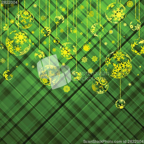 Image of Christmas background with baubles. EPS 8