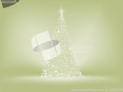 Image of Elegant christmas tree card. EPS 8