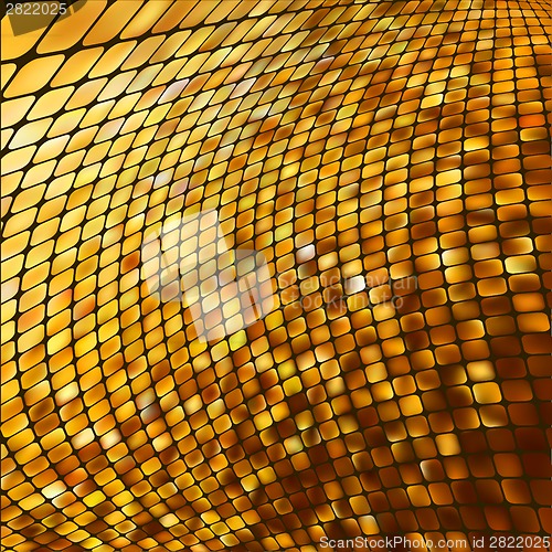 Image of Abstract gold colored mosaic background. EPS 8