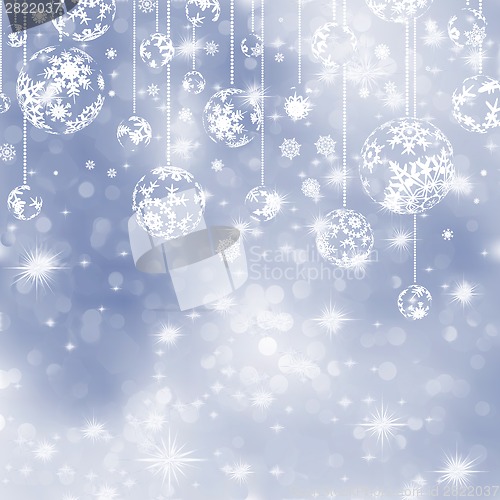 Image of Elegant blue christmas background. EPS 8