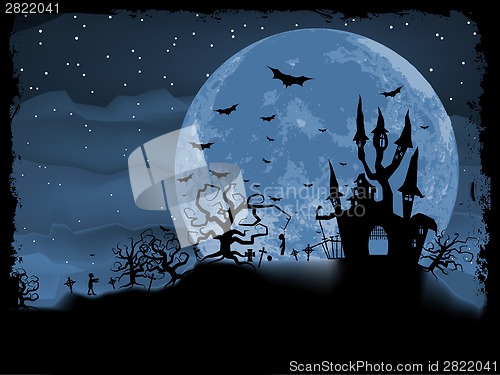 Image of Halloween poster with zombie. EPS 8