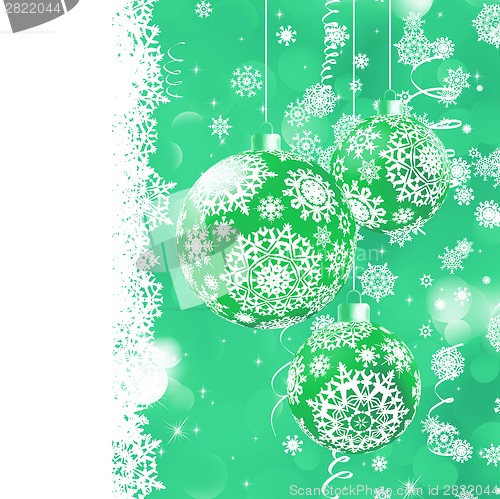 Image of Christmas bokeh background with baubles. EPS 8