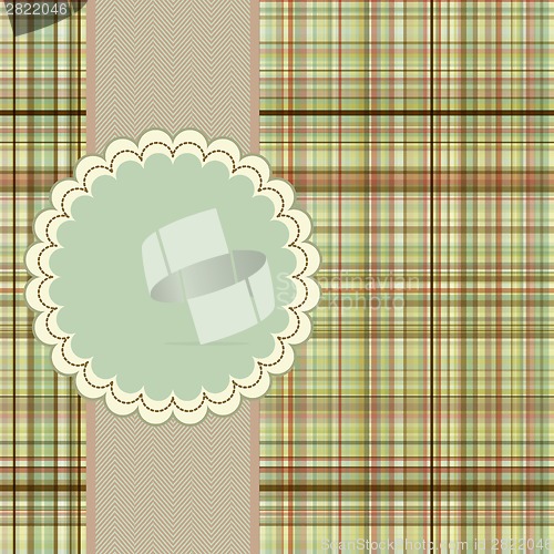 Image of Wallace tartan vintage card background. EPS 8