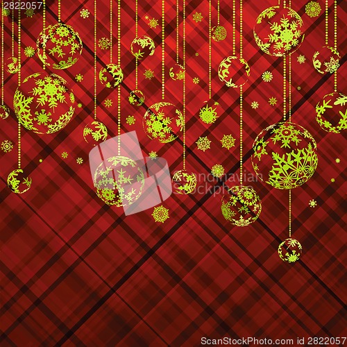 Image of Christmas background with baubles. EPS 8