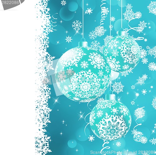 Image of Christmas bokeh background with baubles. EPS 8