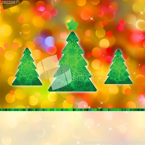 Image of Colorful Christmas and defocused lights. EPS 8