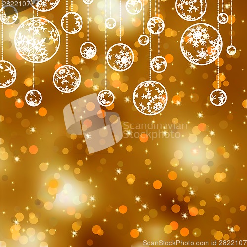 Image of Elegant gold christmas background. EPS 8