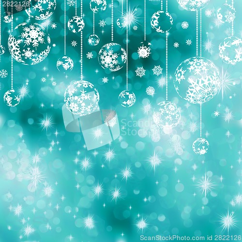 Image of Elegant blue christmas background. EPS 8