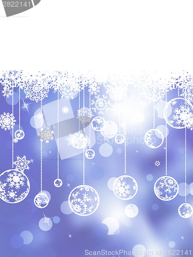 Image of Glittery blue Christmas background. EPS 8