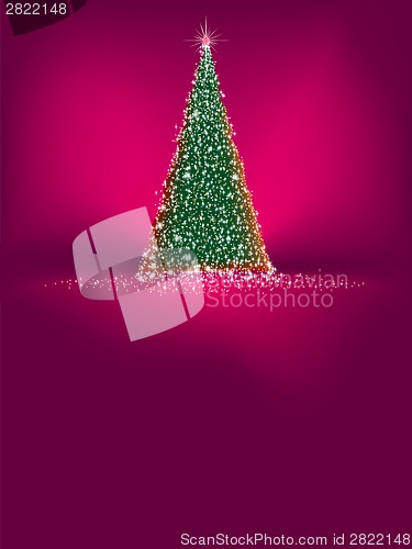 Image of Beautiful winter card with tree. EPS 8