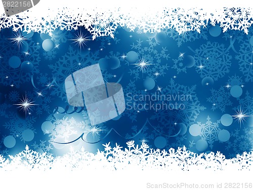Image of Blue Christmas Background. EPS 8