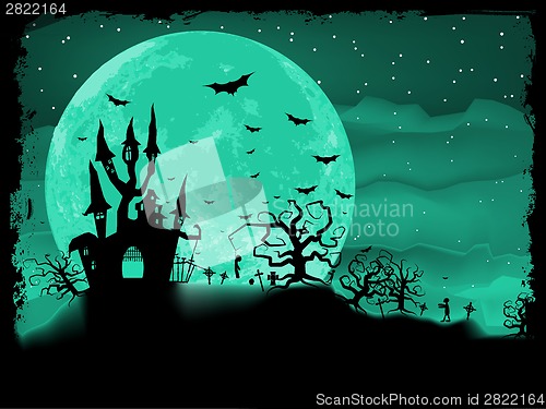 Image of Halloween poster with zombie. EPS 8