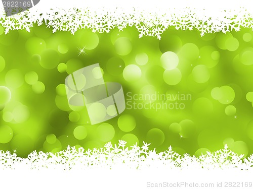 Image of Background, green magic lights, bokeh. EPS 8