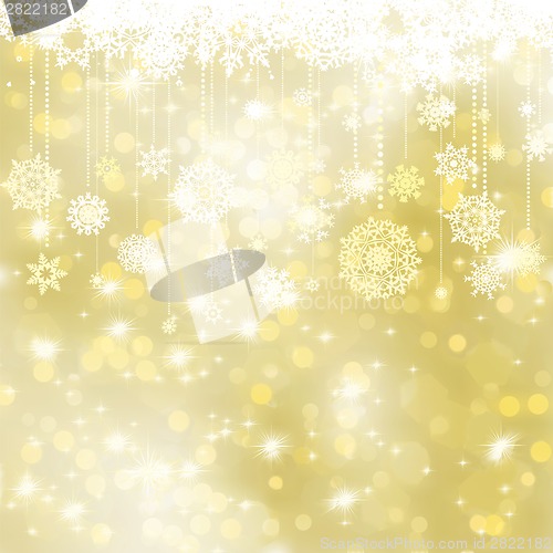 Image of Elegant gold christmas background. EPS 8