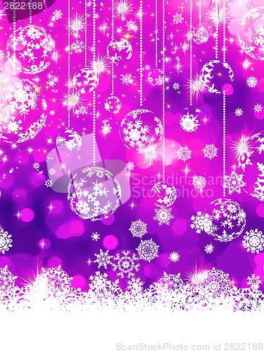 Image of Purple Christmas background. EPS 8