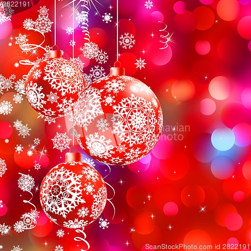 Image of Christmas bokeh background with baubles. EPS 8