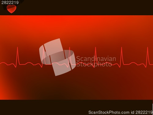 Image of Abstract heart beats cardiogram. EPS 8