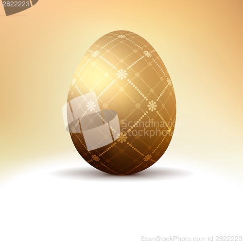 Image of Golden egg with vintage pattern decoration. EPS 8