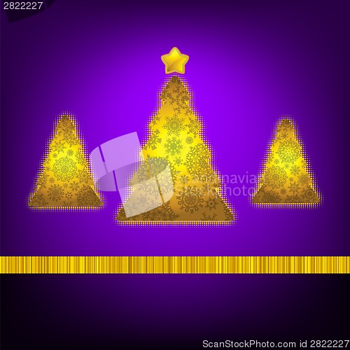 Image of Illustration with christmas tree. EPS 8