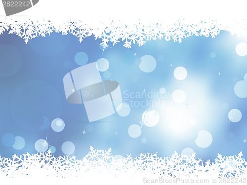 Image of Blue background with snowflakes. EPS 8